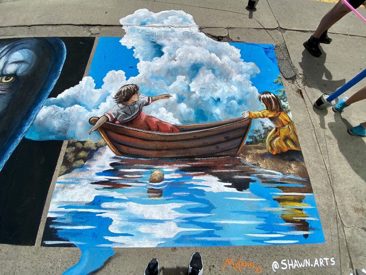 Finished 10ft by 10ft street art piece here in Pittsburgh for the Riverlife Pittsburgh Riverwalk and Chalk Fest 

#chalk #chalkart #pittsburgh