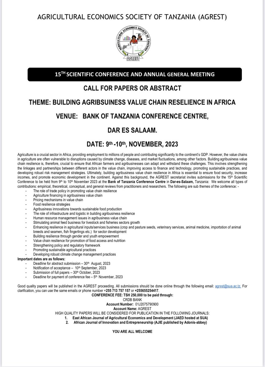 AGREST: Call for Papers 👇🏿