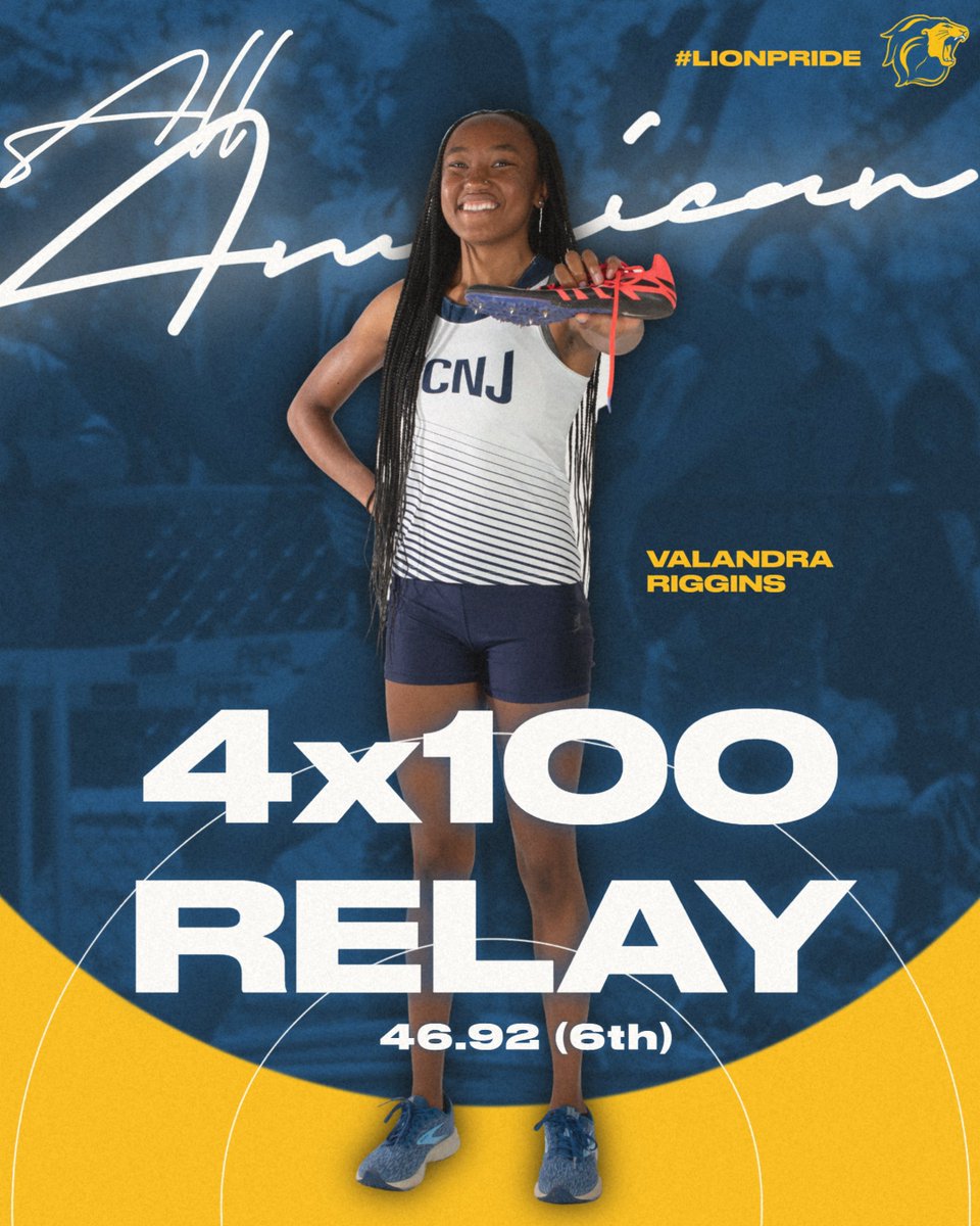 Make way for our newest All-Americans!

The <a href="/tcnjxctrack/">TCNJ XC / T&F</a> women’s 4x100 Relay squad places sixth in the event finals after a stellar time of 46.92!
#TCNJ #LionPride 🦁