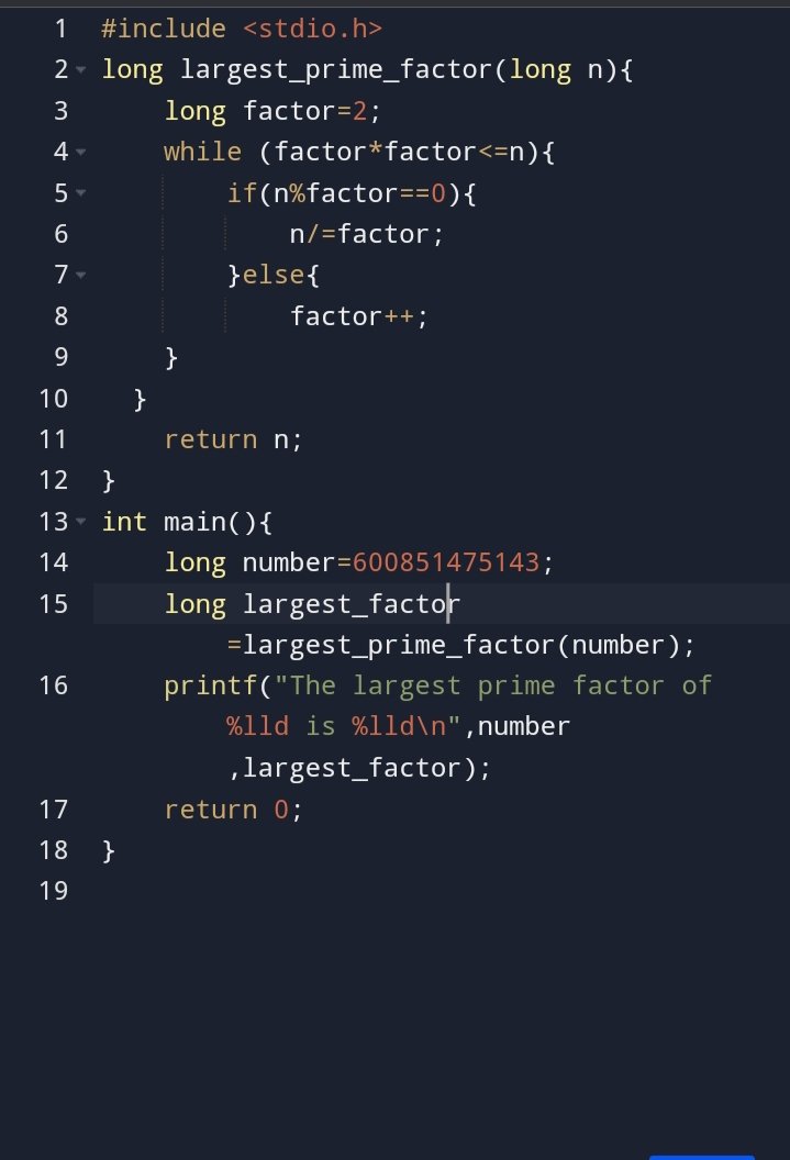 ArunmathavanK's tweet image. Find the largest prime factor of the no 600851475143
#euler #360daysofcode