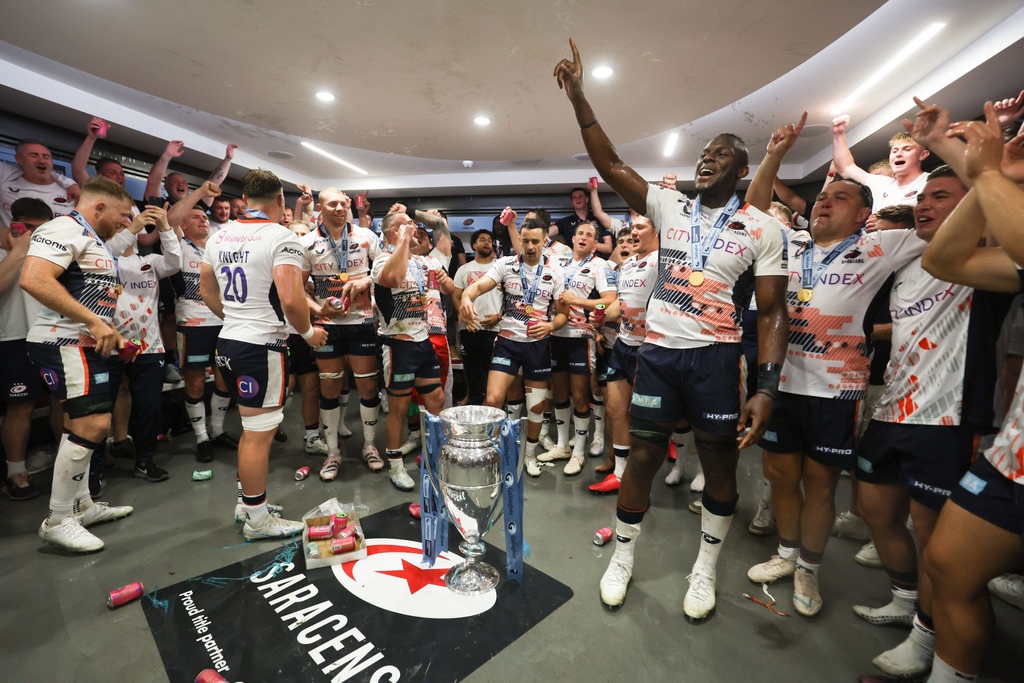 Saracens's tweet photo. Changing room celebrations anyone!?

#YourSaracens💫 https://t.co/jlLH0YTYoM