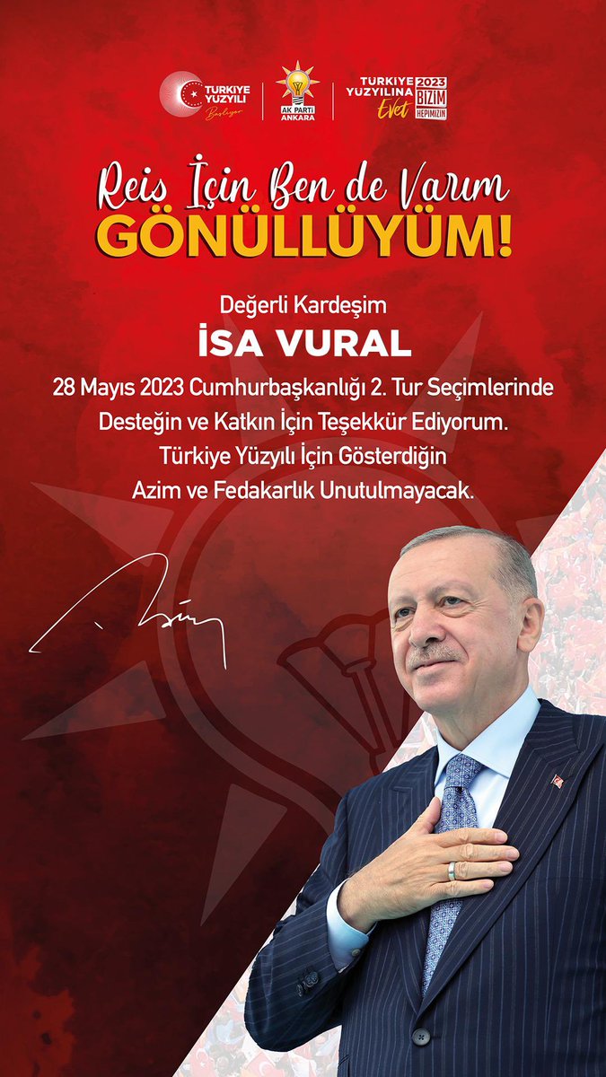 vuralisa22's tweet photo. Doğruya doğru..

Doğru adam ile #BENDE varım.. 

Recep Tayyip Erdoğan ile Gençliğin Yüzyılı Başlıyor…🇹🇷 https://t.co/xq7B04xt38