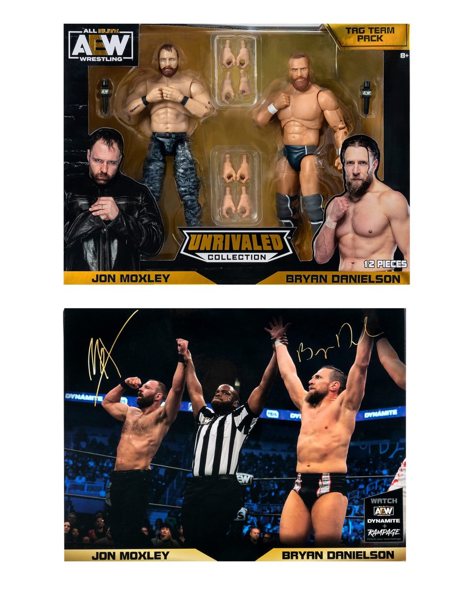 New images of @Jazwares' @AEW Unrivaled Collection @amazon-Exclusive Blackpool Combat Club (@JonMoxley & @bryandanielson) Tag Team Pack!

Pre-order now at amazon.com/dp/B0B1N825G5!

#AEWDoN #AEW #AEWUnrivaled #AEWUnmatched #ScratchThatFigureItch