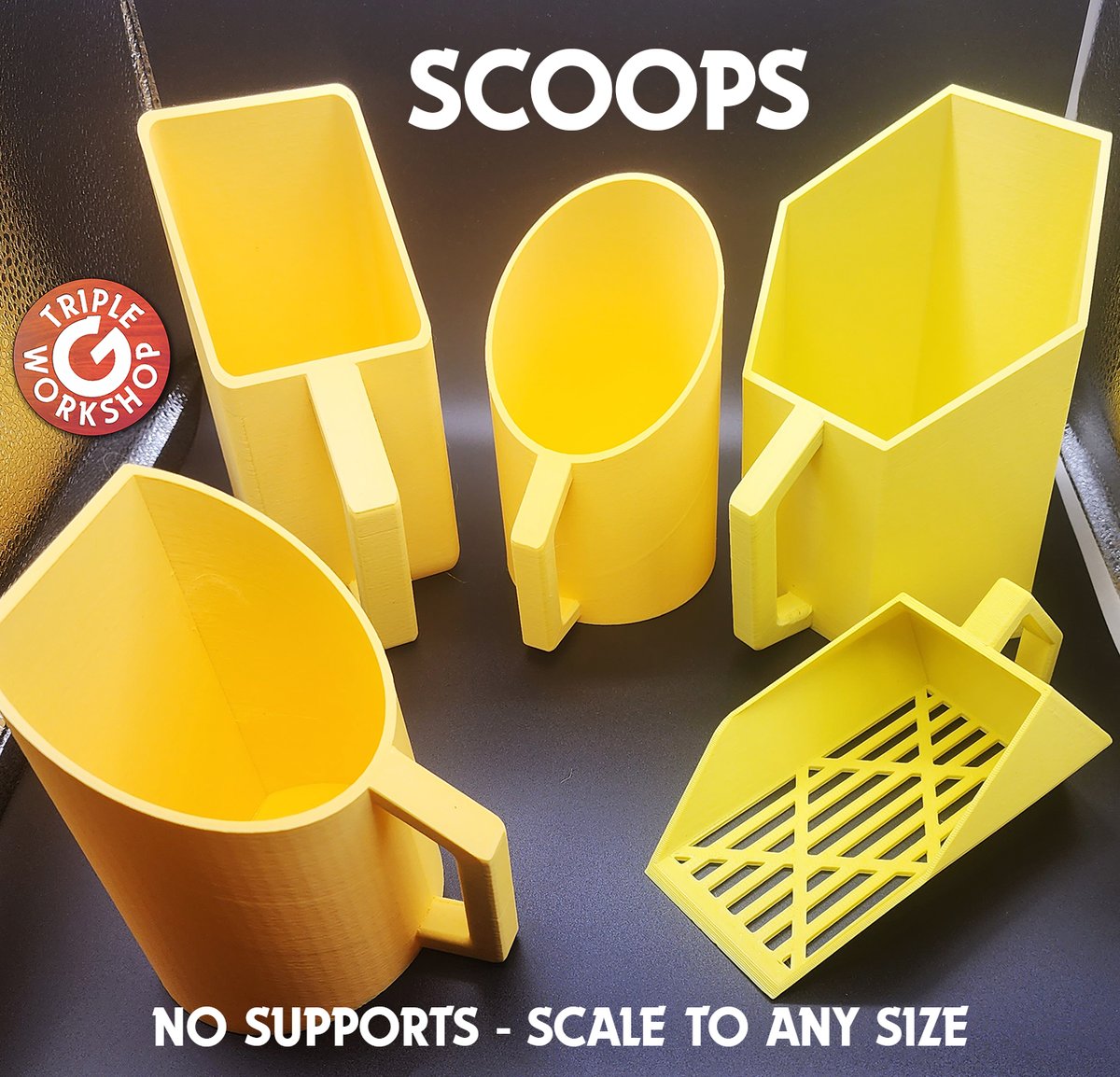 TripleGWorkshop's tweet image. All my scoops are free on Printables.com. 💥 Scale to any size - prints without supports. printables.com/@TripleGWorksh… #nosupport #3dprint #3Dprinting #free #3dmodels