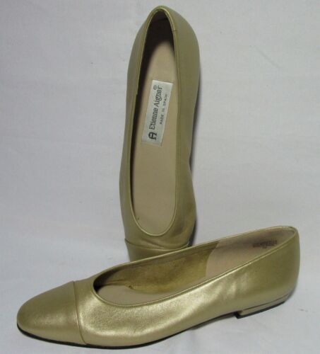 #RetroGlam Meleana Gold Soft Leather Flats ebay.com/itm/1957797814… Etienne Aigner Women's Size 8N #Regal #BusinessWear Marbrasw #eBay