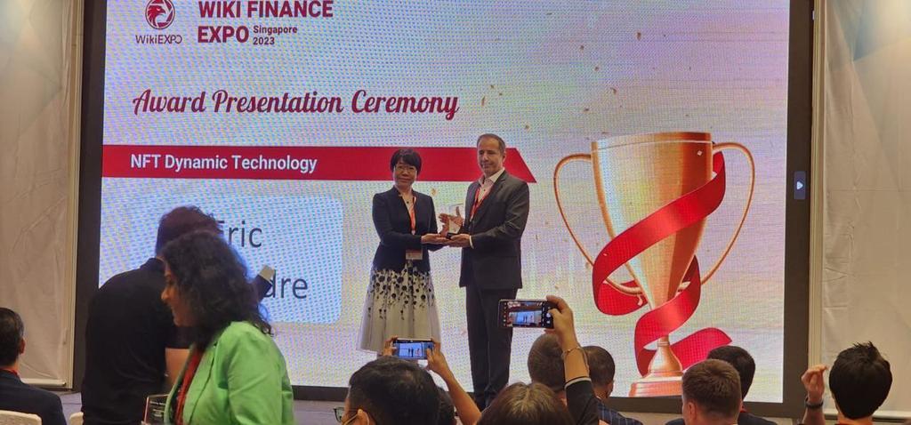 #Jetcoin won the #NFT award for #dynamicNFT at the #wikifinanceEXPO ! Congrats to our CEO for a great speech! 

Onward and upward! $JET 🚀

Stay tuned for further updates!

#blockchain #Crypto #talents