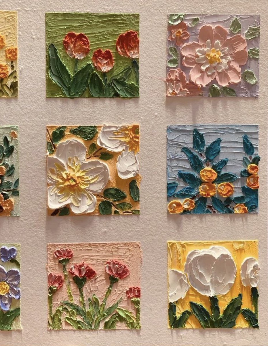 mini flower paintings