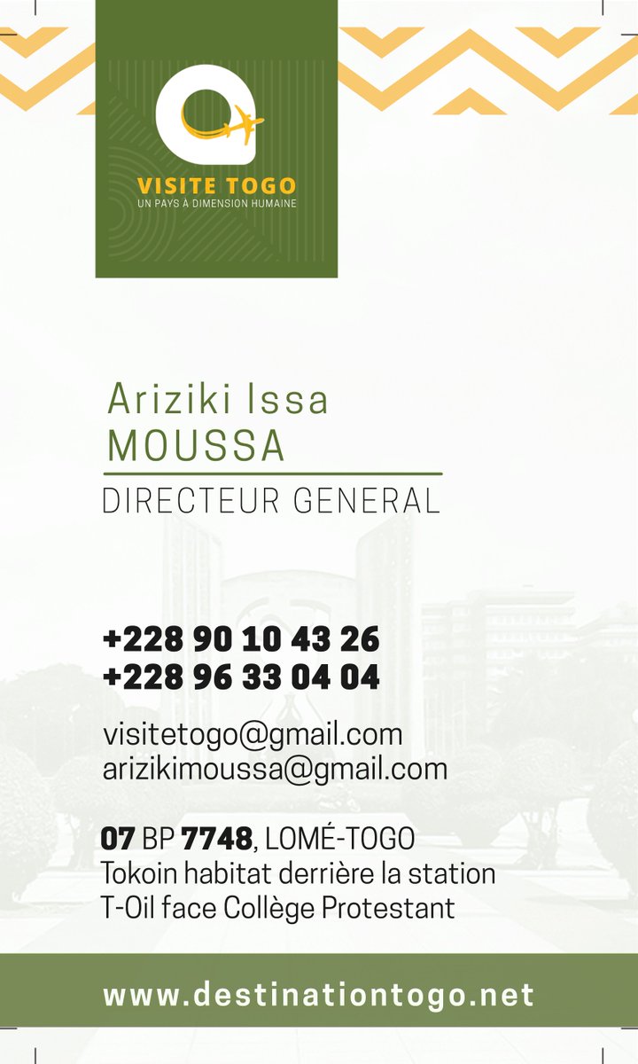 Très heureux de savoir que de l'autre bout du monde le sang de nos aïeux vivifie des jeunes gens soucieux de maintenir haut les couleurs de notre beau pays le Togo.