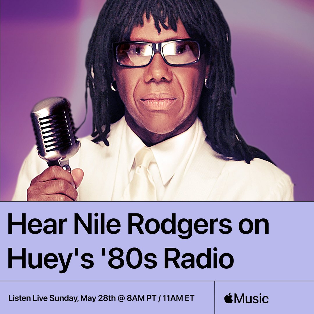 Huey Lewis (@hueylewisnews) on Twitter photo This week on his <a href="/AppleMusic/">Apple Music</a> show, Huey chats with legendary musician / songwriter / producer Nile Rodgers about his illustrious career, including working with 80s luminaries Madonna, Duran Duran, and David Bowie.
#hueylewis #nilerodgers This week on his <a href="/AppleMusic/">Apple Music</a> show, Huey chats with legendary musician / songwriter / producer Nile Rodgers about his illustrious career, including working with 80s luminaries Madonna, Duran Duran, and David Bowie.
#hueylewis #nilerodgers