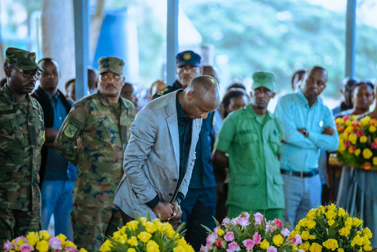 IBUKAHealing's tweet photo. After a walk to remember and paying tribute to victims of the 1994 Genocide against the Tutsi resting at Nyamata Genocide memorial site, we are gathered at Bugesera stadium to honour and remember the families that were completely wiped out.
#Ntukazime #Kwibuka29 https://t.co/9ZcGODUMHk