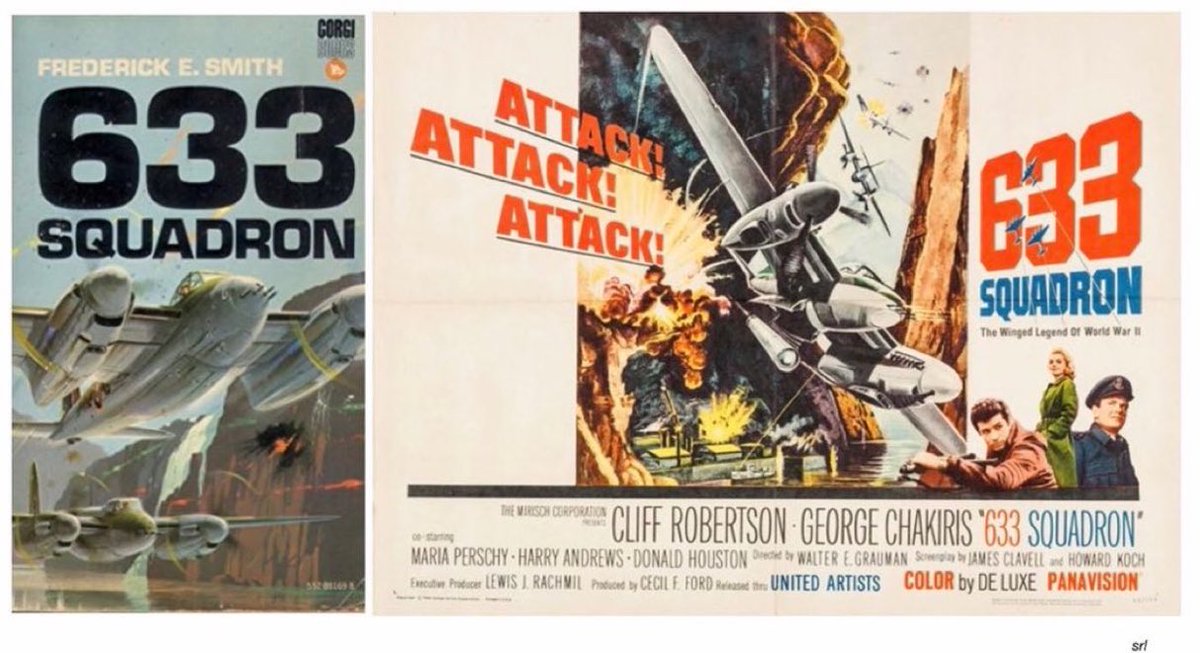 SaveRedlandLibr's tweet photo. 7:05pm TODAY on @ITV4
The 1964 #War film🎥 “633 Squadron” directed by #WalterGrauman from a screenplay by #JamesClavell & #HowardKoch
Based on #FrederickESmith’s 1956 novel📖
🌟#CliffRobertson #GeorgeChakiris #MariaPerschy #HarryAndrews https://t.co/z779nArbp8