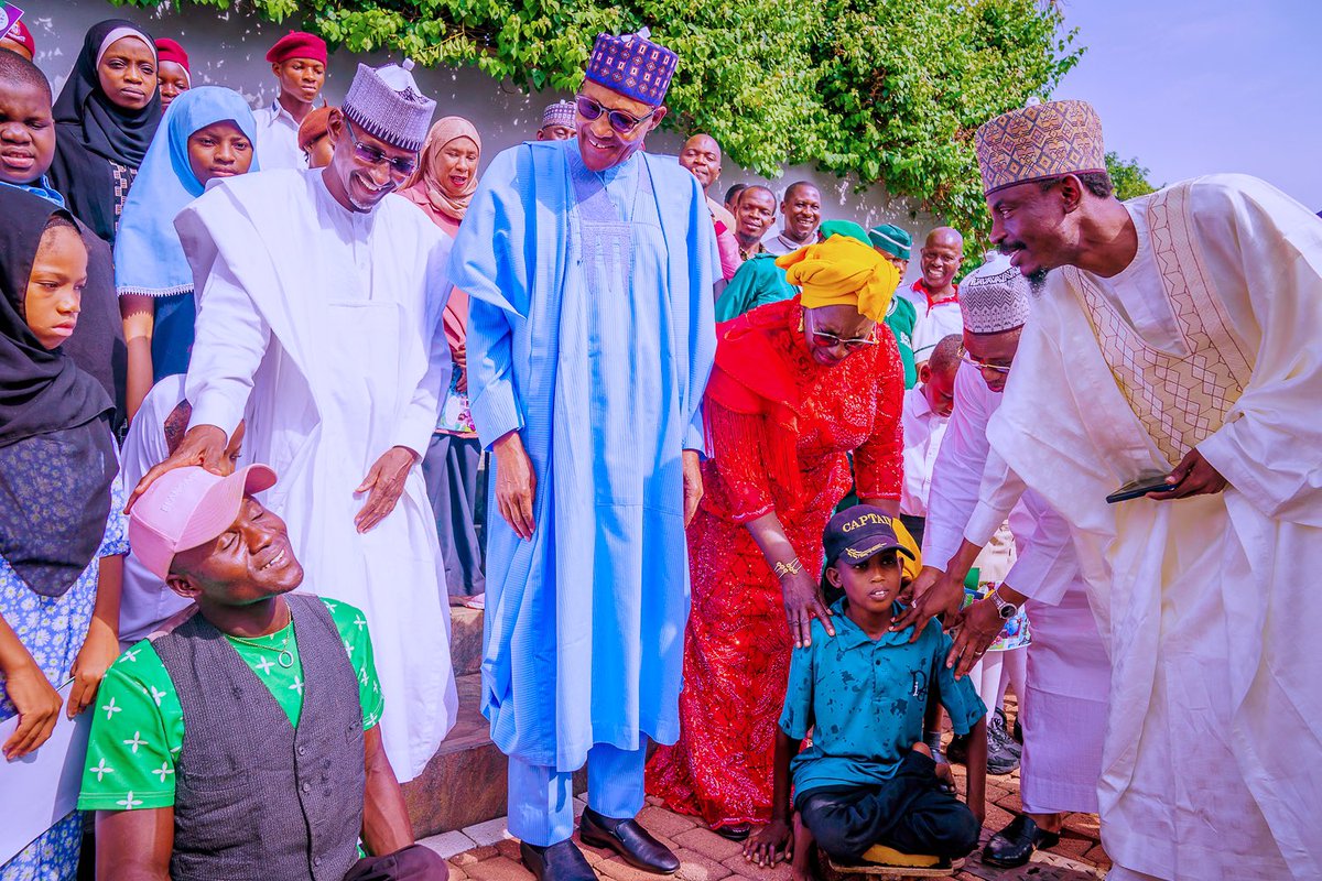 Bashir Ahmad, OON (@bashirahmaad) on Twitter photo Introducing Abubakar Garba, a boy with special needs from Potiskum, Yobe State, to President <a href="/MBuhari/">Muhammadu Buhari</a> today, at a Children’s Day event at the Presidential Villa. The President personally invited Abubakar to the event after he watched a viral video of the boy praying for him. Introducing Abubakar Garba, a boy with special needs from Potiskum, Yobe State, to President <a href="/MBuhari/">Muhammadu Buhari</a> today, at a Children’s Day event at the Presidential Villa. The President personally invited Abubakar to the event after he watched a viral video of the boy praying for him.