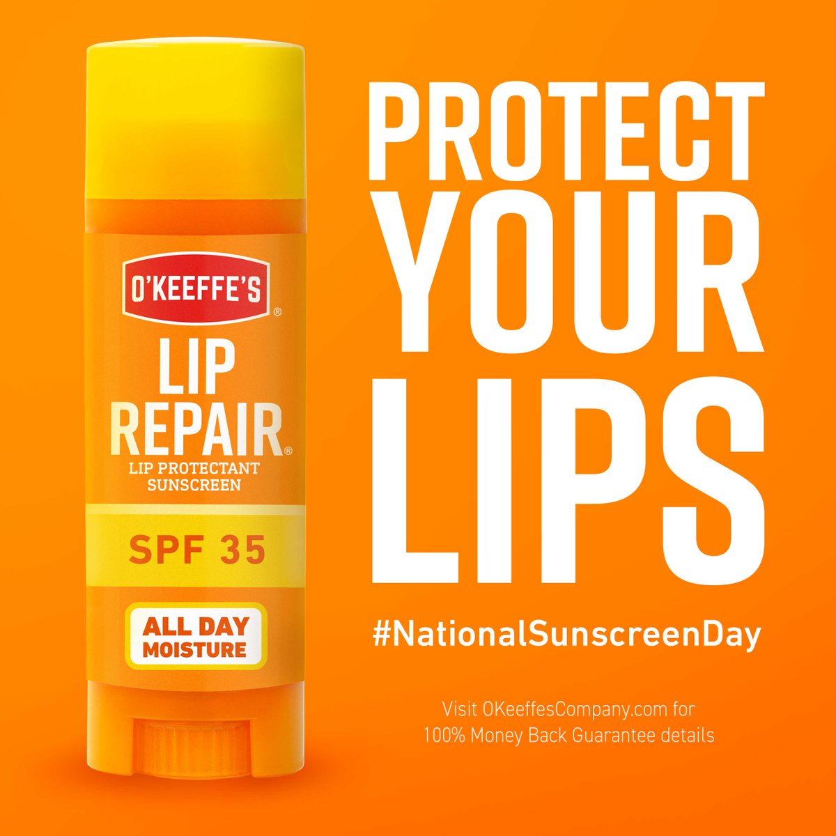 okeeffescompany's tweet photo. Celebrate #NationalSunscreenDay by keeping yourself protected from the sun on the job site with O'Keeffe's Lip Repair SPF. 

#okeeffes #liprepair #sunscreen #drylips #lipprotection #spf https://t.co/588T1SZPg7