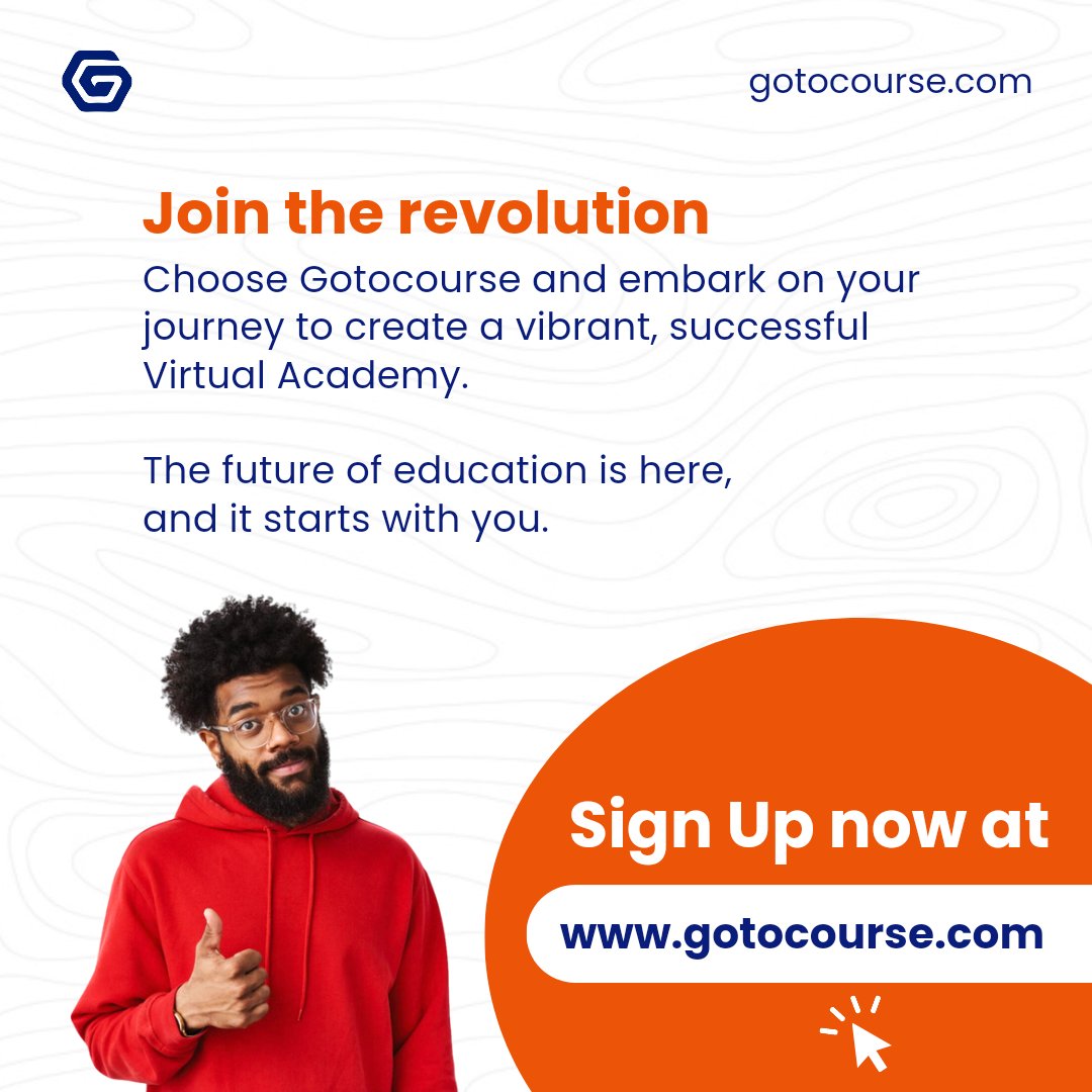 Join Gotocourse today and take part in reshaping the future of education - gotocourse.com 🚀

#Gotocourse #OnlineEducation #GlobalLearning
