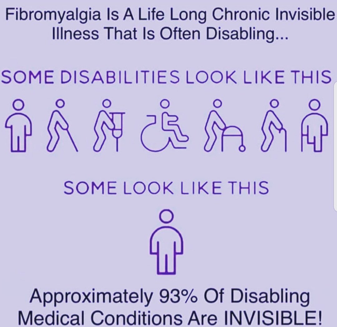 Approximately 93% of disabling medical conditions are invisible...#invisibleillness #fibromyalgia #CFSME #fibrosupportbymonica