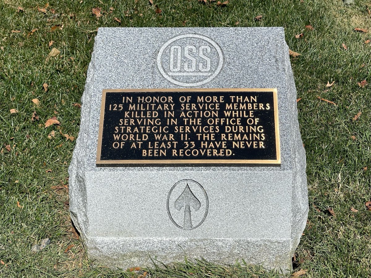 The OSS Society dedicated a memorial at <a href="/arlington/">Arlington</a> last year honoring OSS personnel who were killed or missing in action. To honor them for #MemorialDay we will be posting their biographies this weekend. Gen. Donovan said they performed "some of the bravest acts of the war."