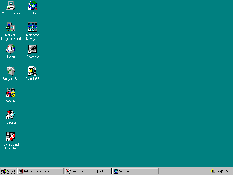 Web designer's desktop in 1996

#WebDesignHistory
