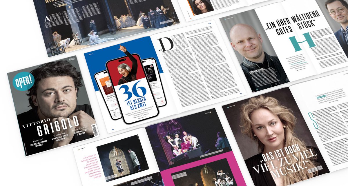 OPER! June is out: oper-magazin.de with Vittorio Grigolo in the cover interview ☀️ Das Juni-Heft ist raus. Im Titelinterview: <a href="/VittorioGrigolo/">Vittorio Grigolo</a>. Außerdem: Was können #KlassikApps? Franco Fagioli über Mozart und Kastratenarien. Elisabeth Teige über Puccini. "1984" am