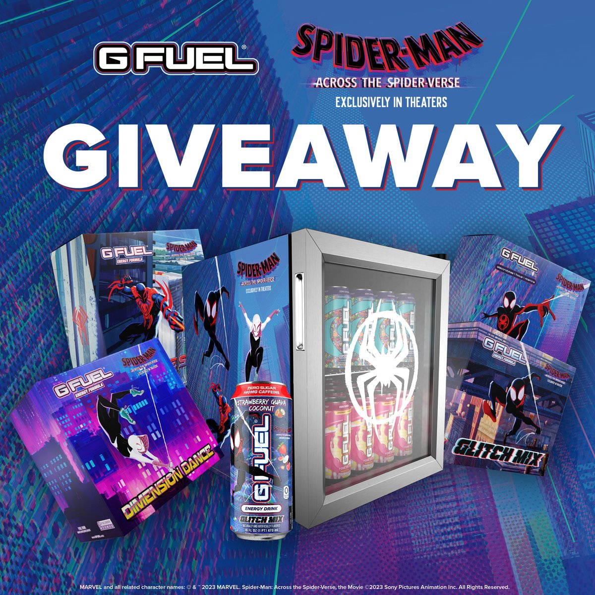 G FUELยฎ (@gfuelenergy) on Twitter photo ๐ท๏ธ ๐๐๐๐ + ๐๐ + ๐๐๐๐๐๐๐ โ#SpiderVerseโ to WIN this Limited-Edition <a href="/SpiderVerse/">Spider-Man: Beyond The Spider-Verse</a> X #GFUEL mini fridge + $25 gift card to see Spider-Man: Across the #SpiderVerse, exclusively in theaters June 2nd!
๐ธ๏ธ 1 winner picked next week!
๐๏ธ ๐๐๐๐: GFUEL.ly/spider-verse-tw ๐ท๏ธ ๐๐๐๐ + ๐๐ + ๐๐๐๐๐๐๐ โ#SpiderVerseโ to WIN this Limited-Edition <a href="/SpiderVerse/">Spider-Man: Beyond The Spider-Verse</a> X #GFUEL mini fridge + $25 gift card to see Spider-Man: Across the #SpiderVerse, exclusively in theaters June 2nd!
๐ธ๏ธ 1 winner picked next week!
๐๏ธ ๐๐๐๐: GFUEL.ly/spider-verse-tw