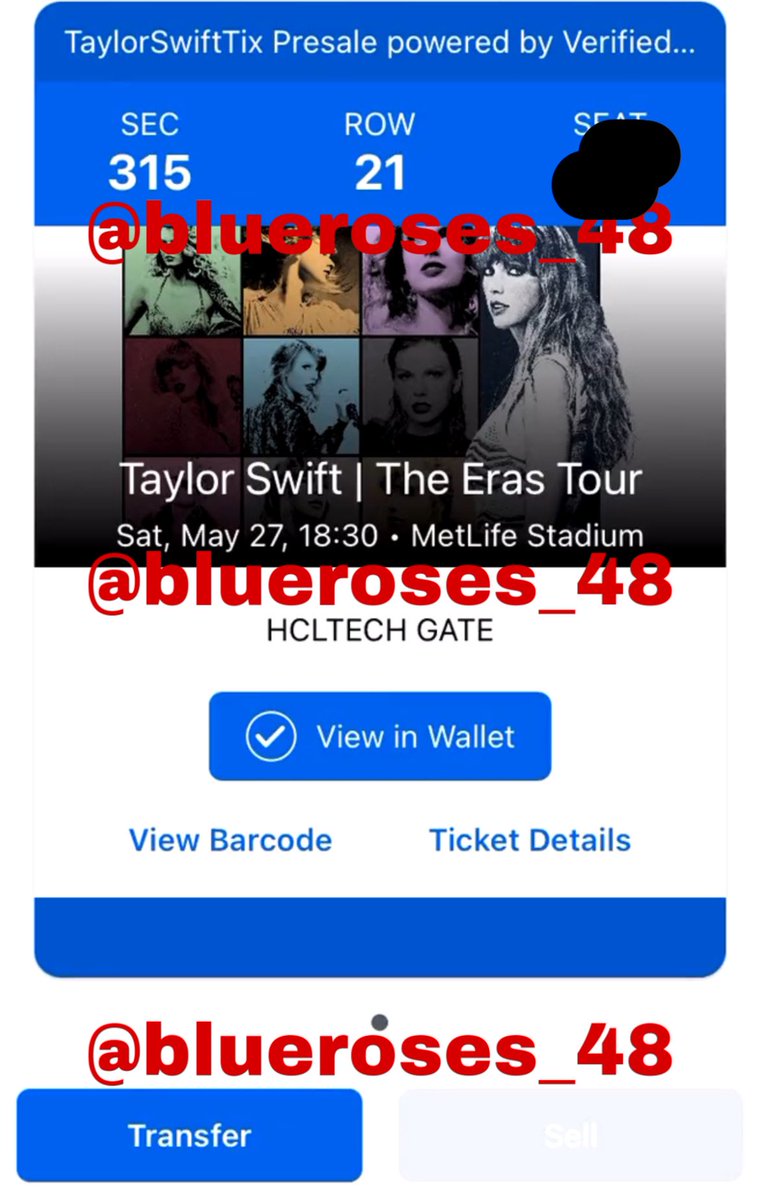 Selling ONE (1) UPPER BOWL ticket to the show in East Rutherford at Metlife Stadium on 5/27 TODAY 💌 Selling for $145 TOTAL 💌 DM @blueroses_48 if interested (tickets and price have been verified) 💌 ONLY USE PAYPAL G&S‼️ 🏷 Eras Tour, Taylor Swift