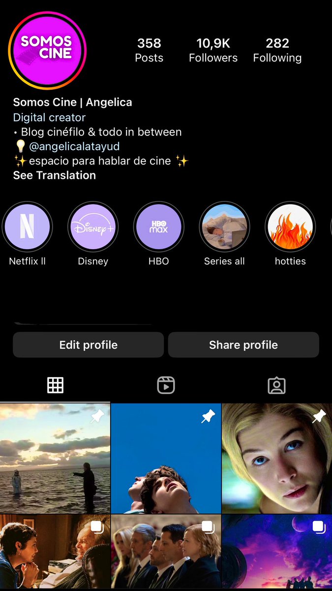 Por si son de los que entran en un streaming y duran horas para decidir que ver, en mi página de cine en ig @somoscine  les hago recomendaciones de pelis y series 👇🏻