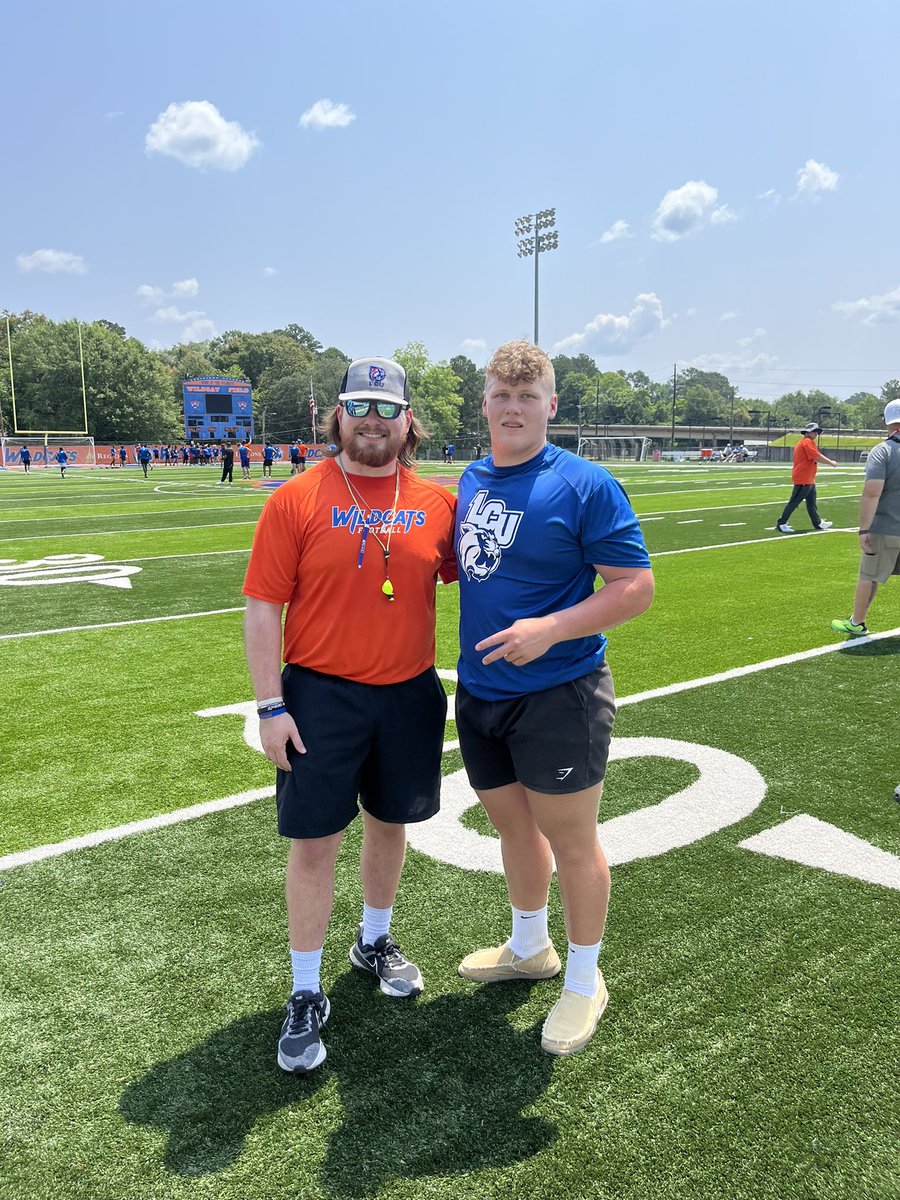 #ALLGloryToGod‼️‼️ Had a great camp day and an even better talk with the staff! Extremely blessed to receive my first offer from <a href="/LCU_ftball/">LCU Football</a>! Thank you <a href="/CoachTXHop/">Trevor Hopkins</a> <a href="/drewmaddox8/">Coach Drew Maddox</a>🔵🟠
