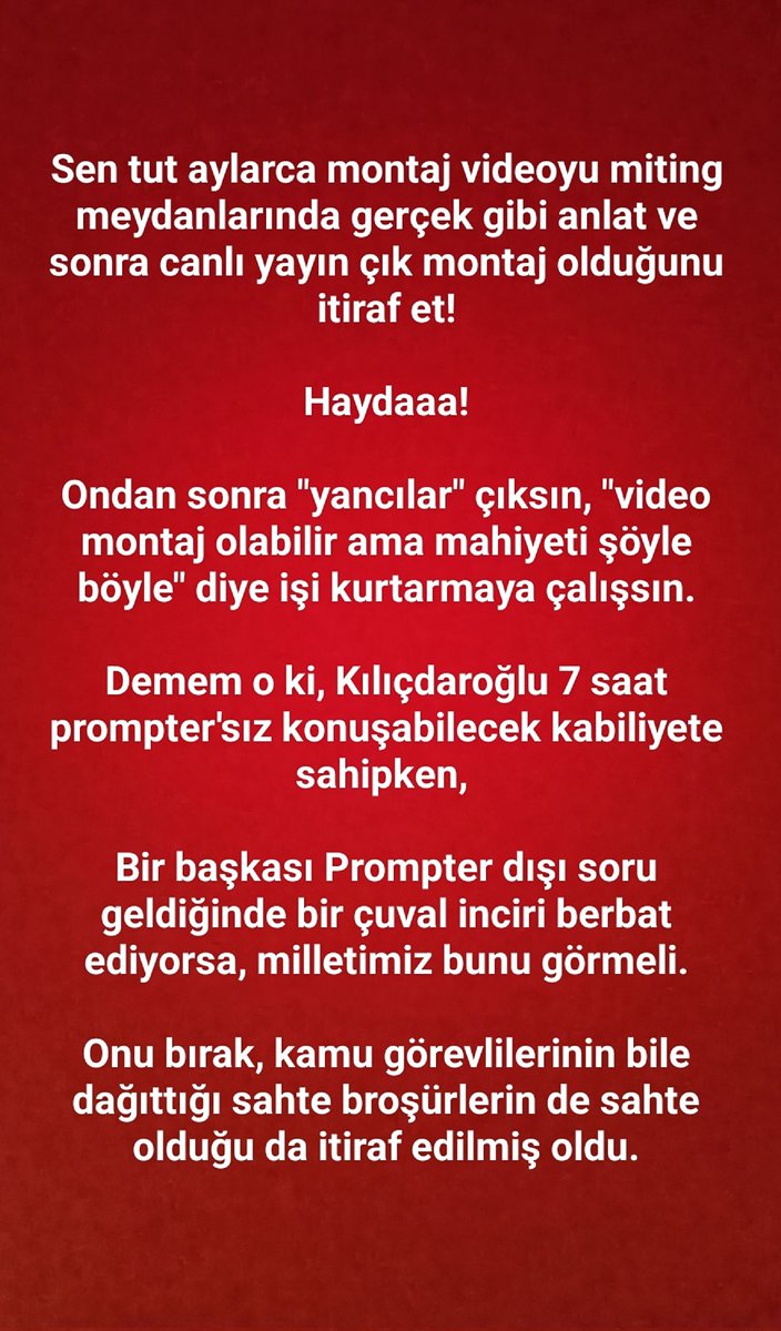 AK PARTİ'YE OY VEREN İNSANLARIN VİCDANINA...

📍
Suavi"Sinan Oğan"İçişleri İçişleri Taliban yarın Kötü TRT'de
