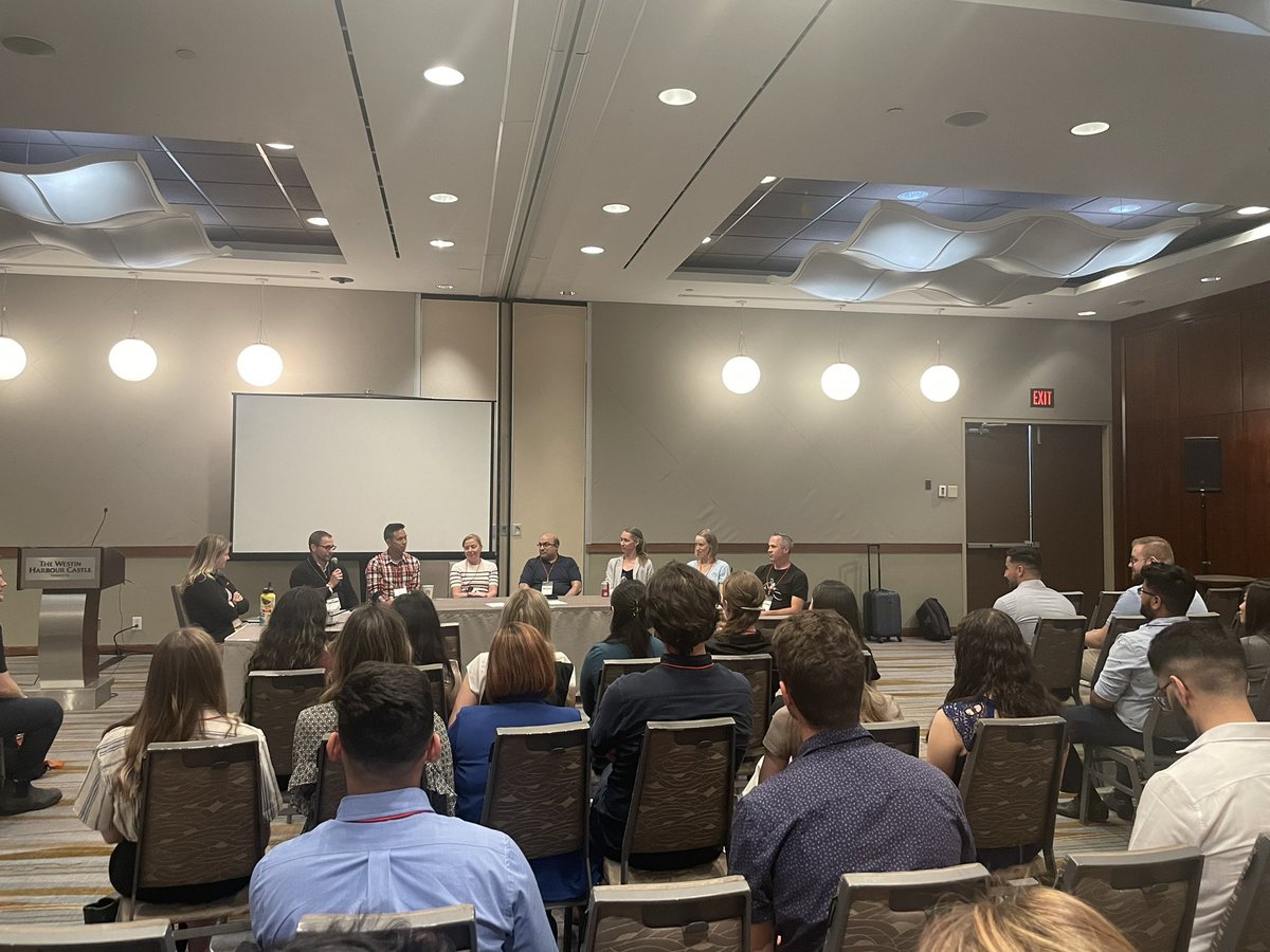 emergmedottawa's tweet photo. #caep2023 starting off strong with an amazing pd panel for #Medstudents - the #futureofem. Spot our own FRCPC APD Mike Ho. https://t.co/bpOc7pq1AR