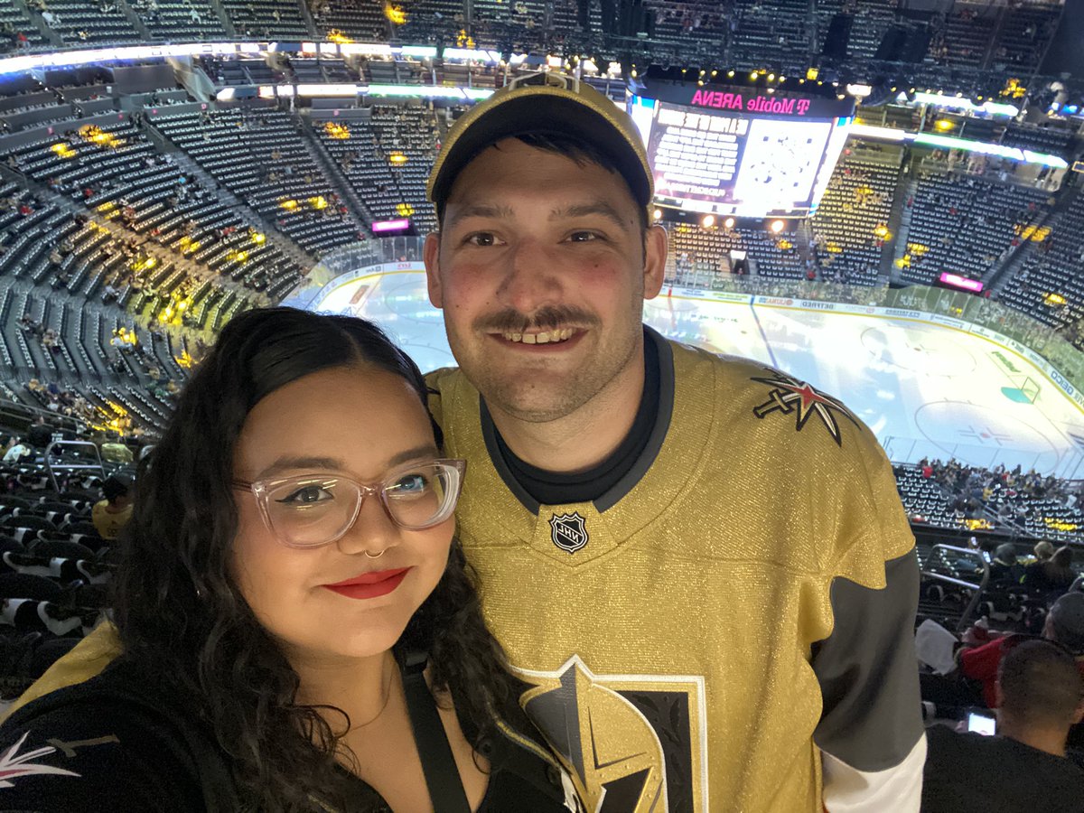 GriffTheDiff's tweet image. .@gabzzz88 and I are out here for Game 5 of the WCF of Dallas vs @GoldenKnights.