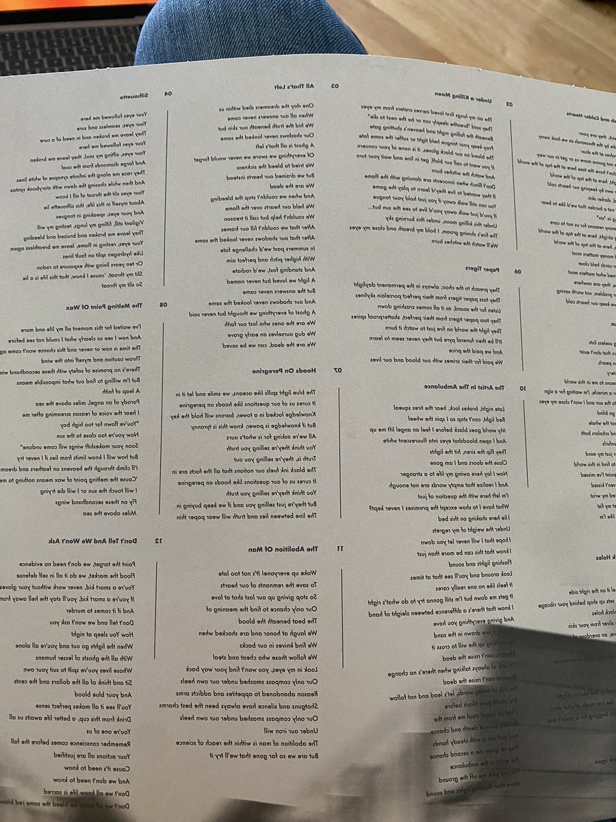 I was wondering why my <a href="/Thrice/">THRICE</a> revisited AITA vinyl came with an extra sleeve. Then I discovered the original sleeve’s lyrics are backwards.