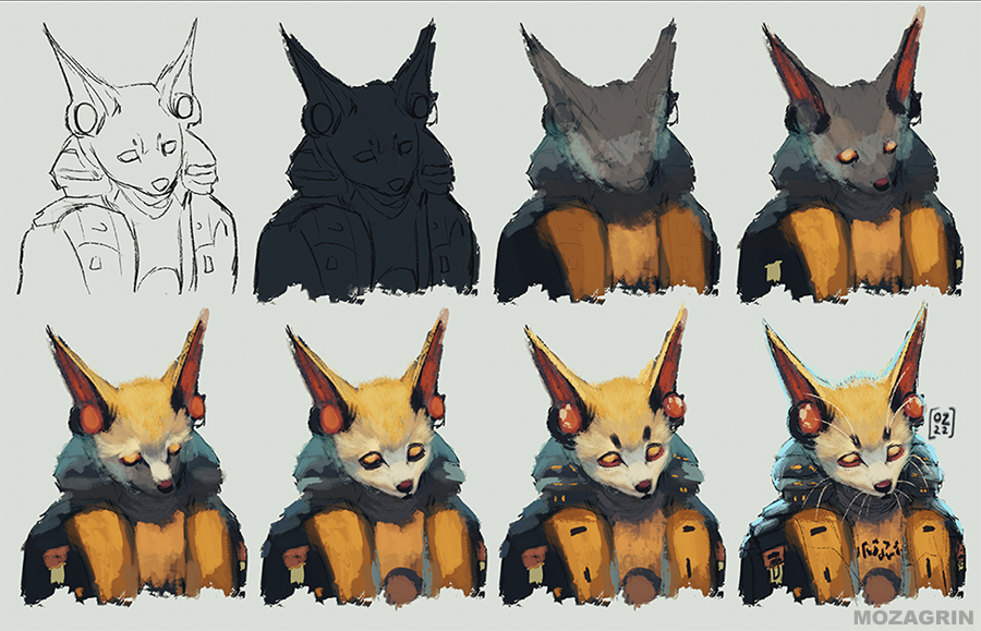 mozagrin's tweet image. paint process from last year #paintprocess #art #artwork