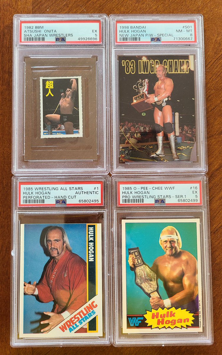 Hulk Hogan cards that are available to a new owner.   Retweets appreciated.  #hulkhogan #hulkamania #hulkster #ICHIBAN