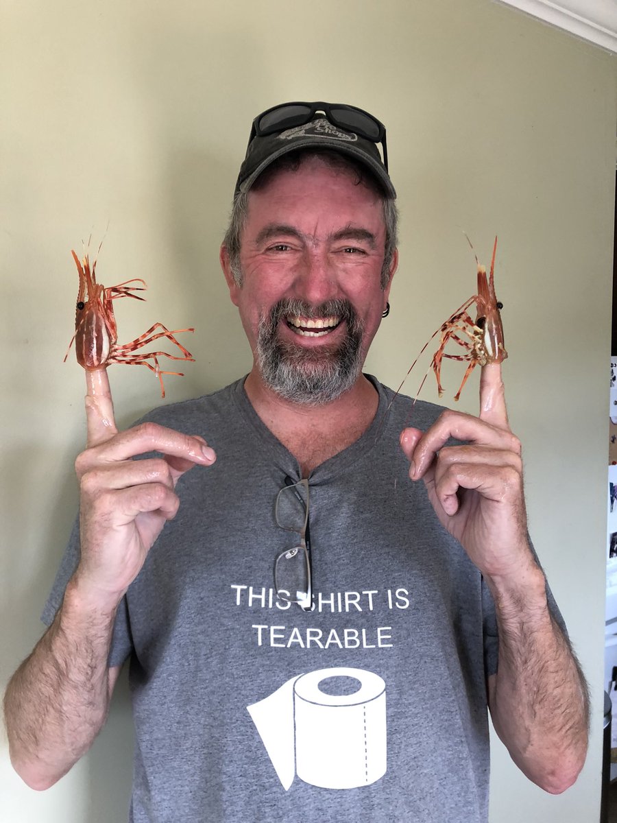 One of the joys of living by the sea. It’s spot prawn season and we are gonna have an amazing feast tonight with our best friends! 🦐 Somebody is very happy in my house. ❤️
