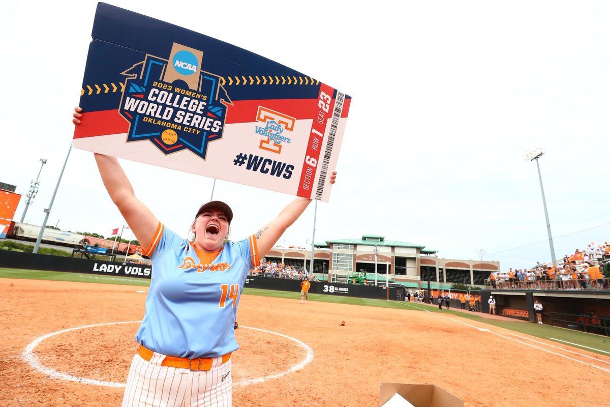 Nobody more deserving a trip to OKC and the WCWS than Ashley Rogers ( @ashleyrogers_14 ) 

A Tennessean that has given her ALL
for this state, her school, and team.

Now all that hard work is being rewarded with a trip to OKC.