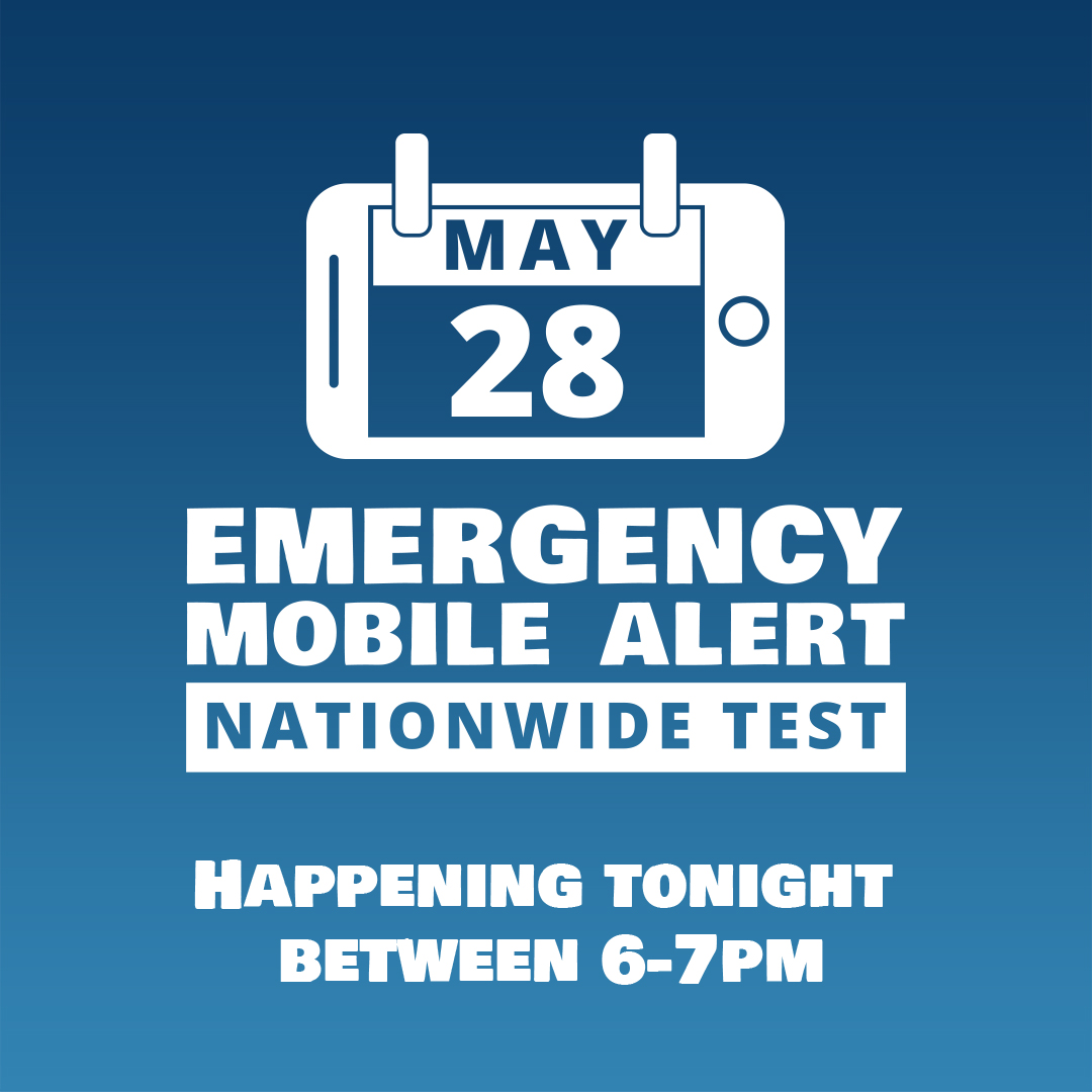 The nationwide test of the Emergency Mobile Alert system is happening tonight, between 6-7pm! 

This is also a good reminder to kōrero with your whānau and flatmates about your emergency plans. 

Find out more about Emergency Mobile Alert at: getready.govt.nz/emergency-mobi…
