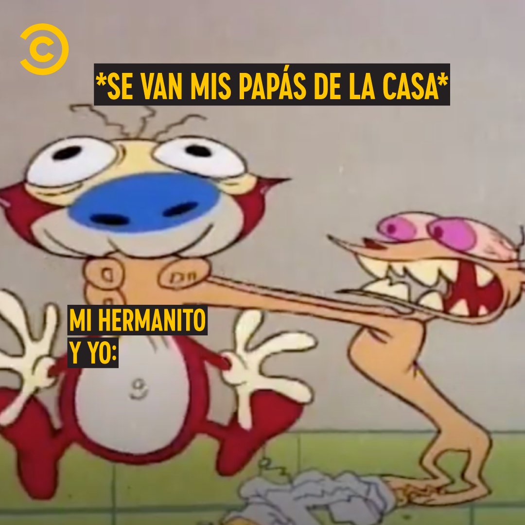 ComedyCentralLA's tweet image. La paz nunca fue una opción en esta casa. #RenYStimpy
