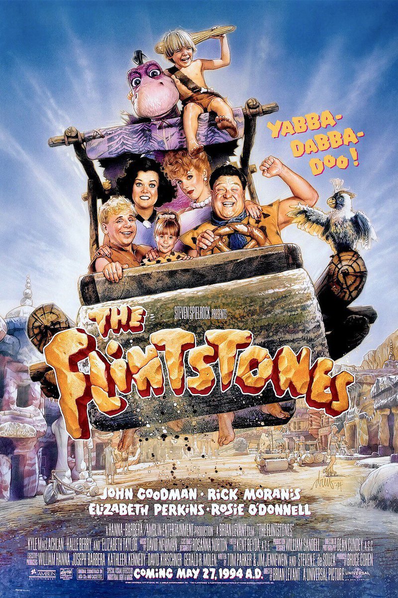 FilmNewsNos's tweet photo. 🎬MOVIE HISTORY: 29 years ago today May 27, 1994 the movie 'The Flintstones' opened in theaters!

#JohnGoodman #RickMoranis @Elizbethperkins @Rosie @Kyle_MacLachlan #HalleBerry #ElizabethTaylor #DannFlorek #RichardMoll #IrwinKeyes #JimDoughan #HarveyKorman #JeanVanderPyl @amblin https://t.co/LzKcXPc0bb