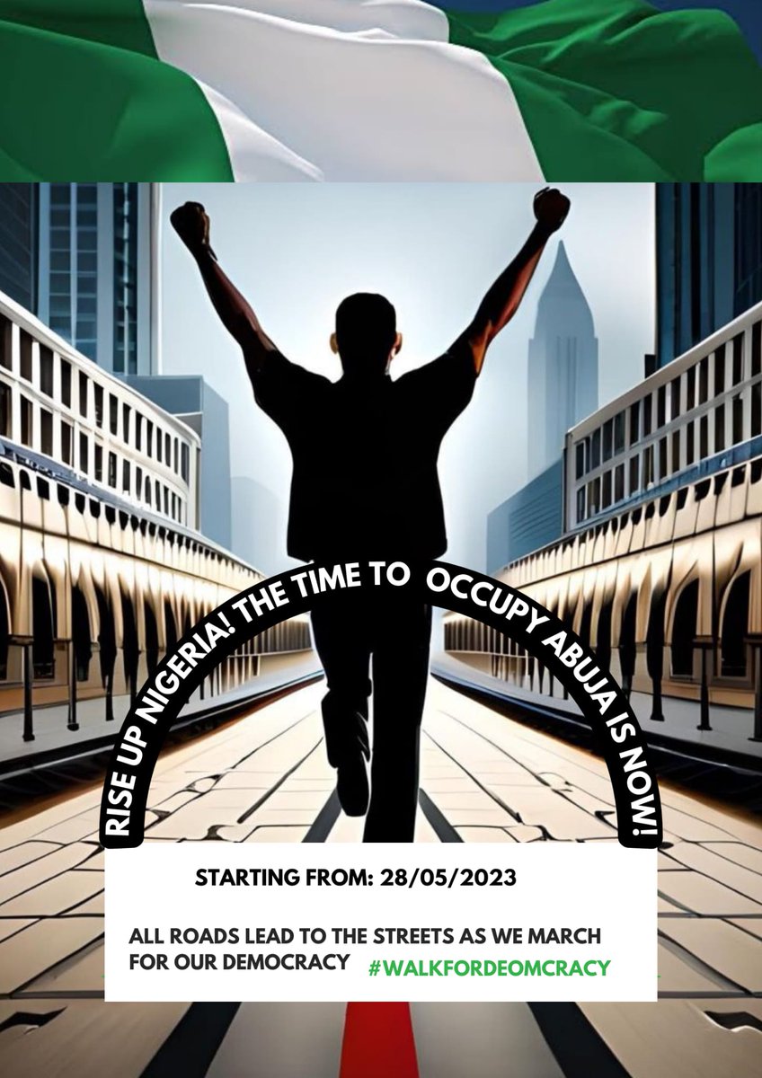 Abuja Obidients and all who believe in the Nigerian Constitution, please come out to defend our democracy.  

You did it before with our 1 million marches, so please come out so that the world we see that #NigeriansDidNotVoteForTinubu 
#TinubuDidNotWinAnyElection