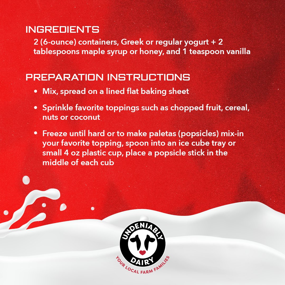 Need a pregame snack tonight? 😋

Enjoy a healthy and quick Matchday snack courtesy of @UndeniablyDairy and @sklingerrd. Swipe to find out how to make delicious Yogurt Bark!

@MidwestDairy | #UndeniablyDairy