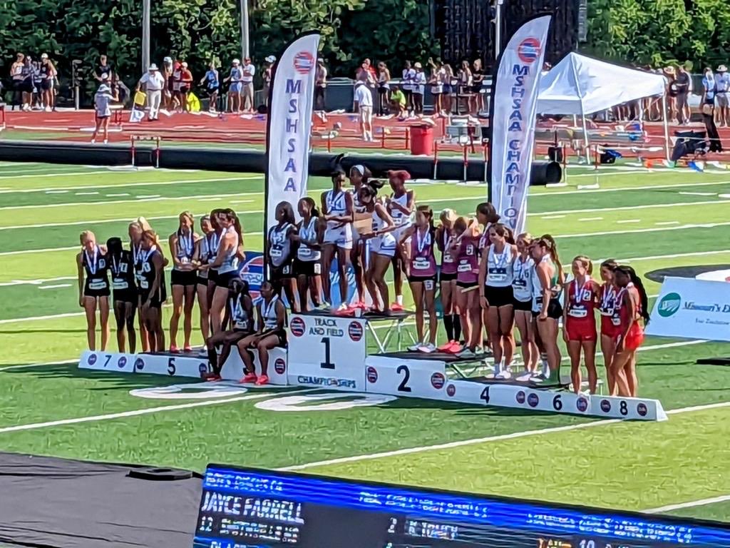 LSWGirlsTF's tweet photo. 4x400 caps off the state meet with the forth relay to reach the podium this weekend this time with a solid 5th place finish!  ⁦@MoMileSplit⁩ ⁦@LSWestAD⁩ https://t.co/i7qnFwdR0v