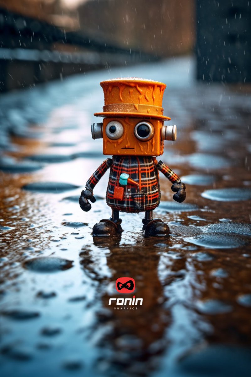 GraphicsRonin's tweet image. Feast your eyes on a remarkable scene featuring a tiny wee Scottish robot guy, proudly donning a tartan kilt and a Tam o&apos; shanter hat.

#CinematicExperience #PatrioticPride #SharpFocus #GlobalIllumination #PerfectComposition #UHDQuality #WhimsicalArt #ArtisticBrilliance