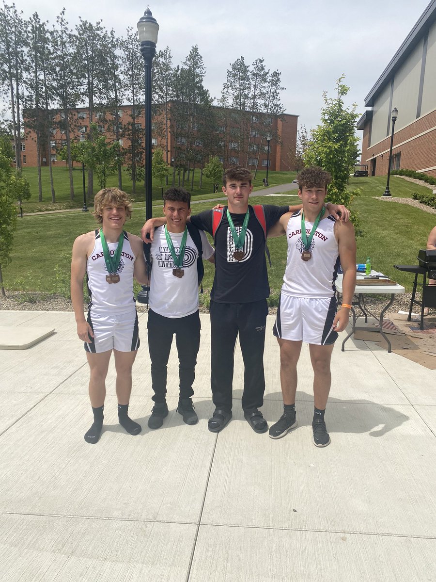 Three races and three school records today for <a href="/_NathanB_28/">Nathan Baker</a> and new sprint relay records for <a href="/Brock_Smith10/">brock smith</a> <a href="/ZPerorazio/">Zach Perorazio</a> <a href="/LawsonIrwin2023/">Lawson Irwin</a> Brought it on the day - couldn’t ask for more. Very proud!!
