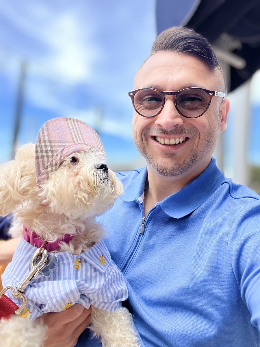My dog just got misgendered again. She’s wearing pink, a flower and a hat. For fucks sake.