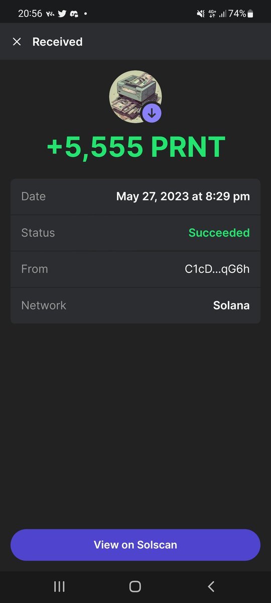 TNXP4's tweet photo. Just received my $PRNT airdrop for holding @HasukiNFTs !

Nice addition to earning from raids!!

LfG! https://t.co/73N7TCbUXH