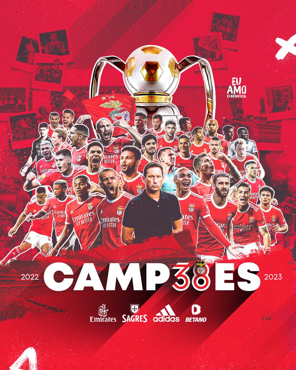 🔴 CAMPEÕES NACIONAIS 2022/2023 ⚪

#CAMP38ES! 

#Emirates • #Sagres • #adidas • #Betano