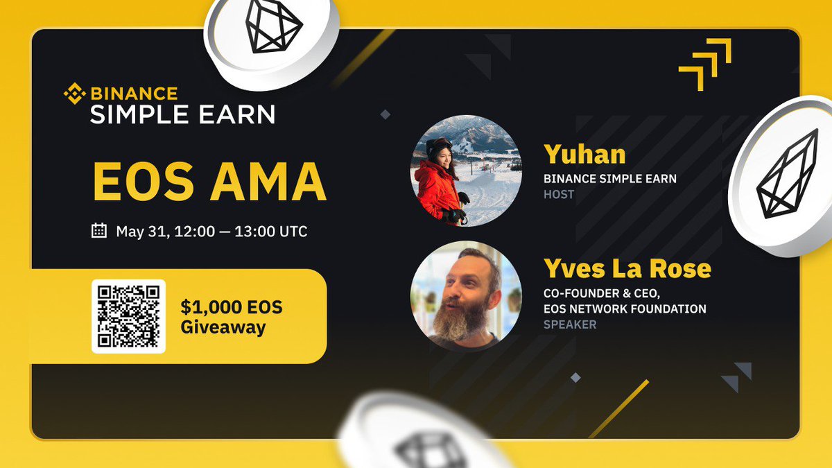Vaulta_'s tweet photo. Don't forget to mark you calendars for the epic AMA with @yveslarose &amp; the @binance Community next week 📆

Ask questions ahead of time and fill out the entry form for a chance to win part of a $1000 #EOS prize pool 🤑

More Info 👇
https://t.co/nZp8gLd52i https://t.co/NLjU0HyLho