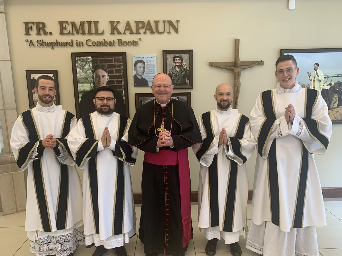 Our new transitional deacons in Wichita. Many thanks to God.