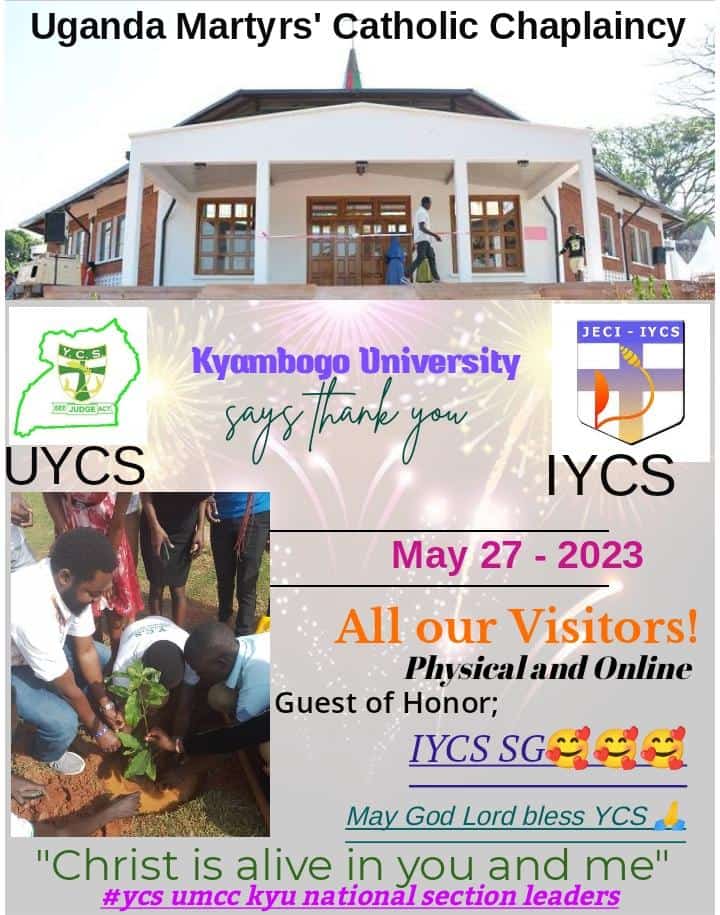 Kyambogo YCS through UYCS says thank you to <a href="/iycsjeci/">International Young Catholic Students</a> for a wonderful day with the <a href="/IYCSJECI_SG/">Innocent Odongo</a> 🙏🙏🙏
"Christ is alive in you and me"