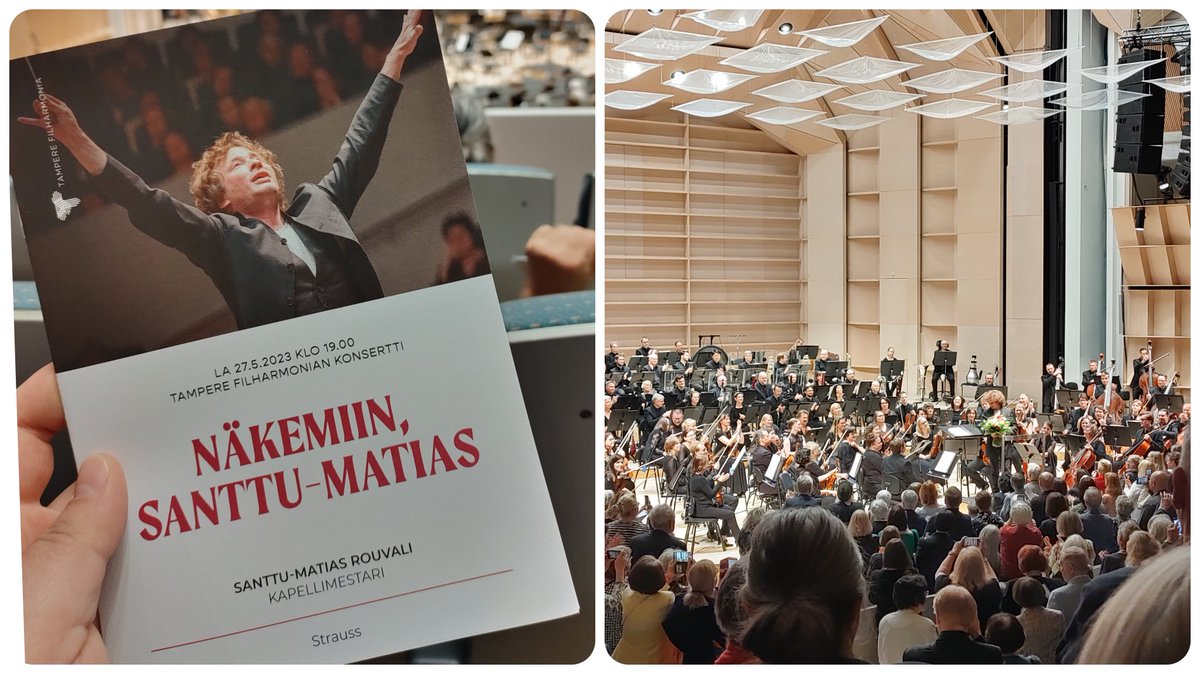 Kiitos Santtu-Matias Rouvali, <a href="/TreFilharmonia/">Tampere Filharmonia</a>'n ylikapellimestari 2013–2023! <a href="/Tamperetalo/">Tampere-talo</a>'n isossa salissa oli lauantai -iltana tunnelma kohdillaan.