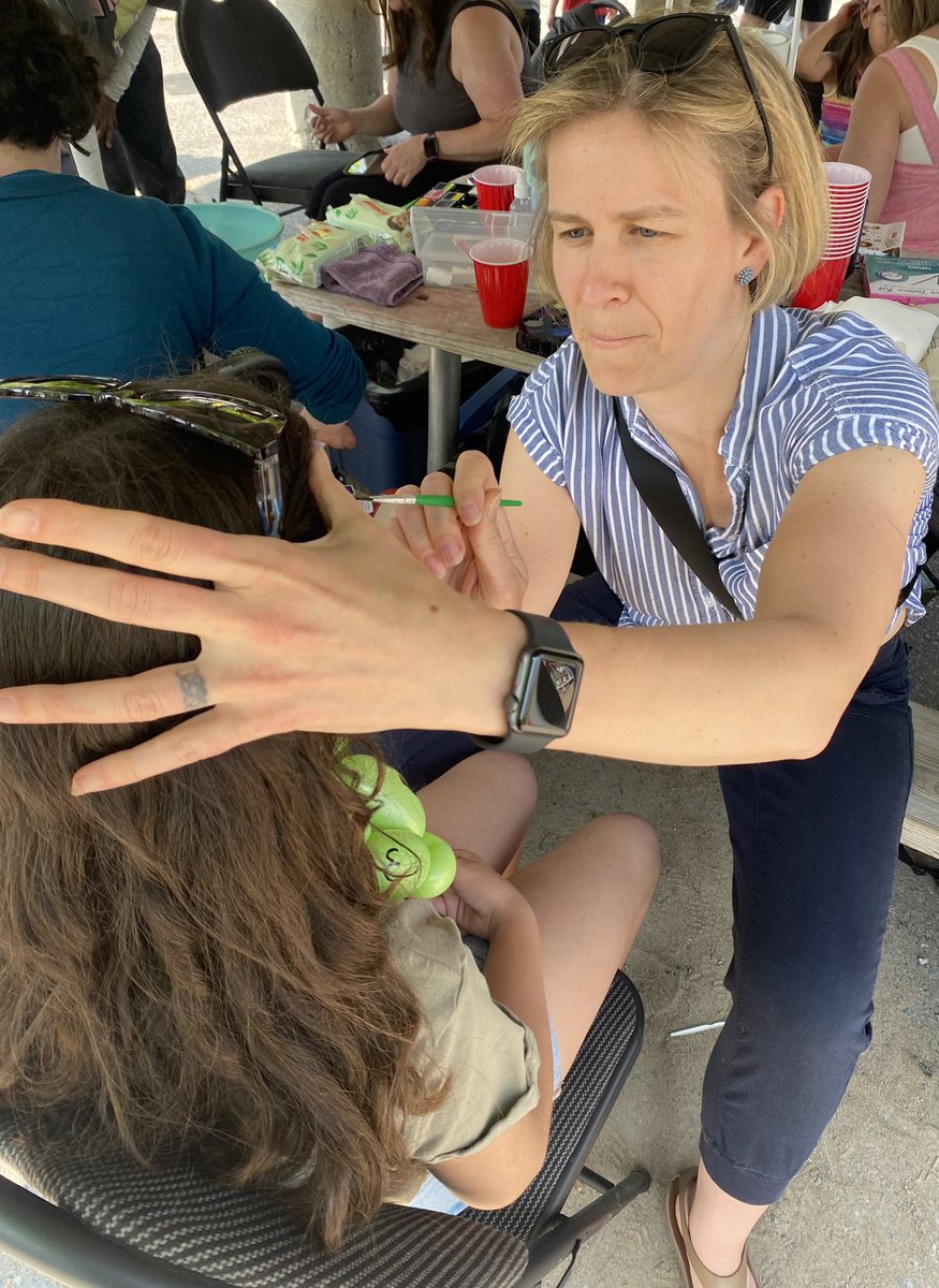ManorParkPS's tweet photo. Mayfair welcomed hundreds to our school for face painting, games, balloon animals, cake raffle, bake sale, book sale, fire truck visit and a hoop dance performance by Makhena Rankin. So fun! Thanks for all your support: staff, families, community! @OCDSB https://t.co/Yd7H8INh2H